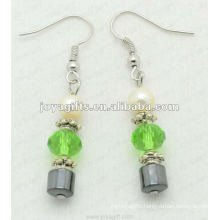 Magnetic Hematite Glass Beads Earrings